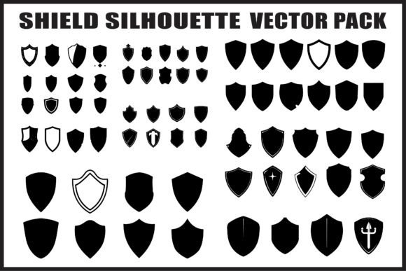 Download Shield Silhouette Vector Bundle - Silhouette Collection