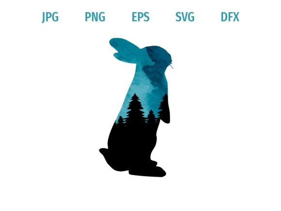 Download Standing Rabbit Silhouette - Silhouette Collection