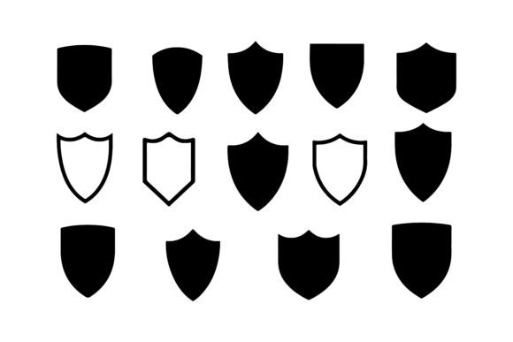 Download Set of Shield Silhouettes Pack - Silhouette Collection