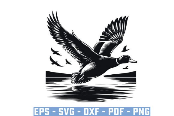 Download Flying Mallard Duck Silhouette Files Svg - Silhouette Collection
