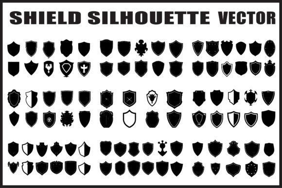 Download Shield Silhouette Vector Bundle - Silhouette Collection
