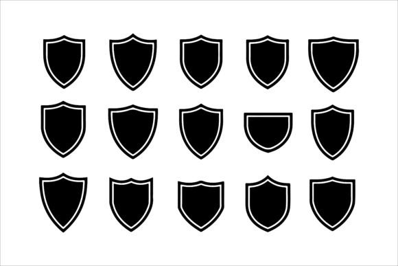 Download Shield Vector Silhouette Design - Silhouette Collection