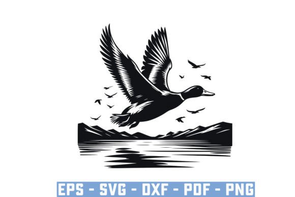 Download Flying Mallard Duck Silhouette Files Svg - Silhouette Collection