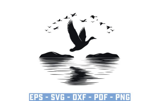 Download Flying Mallard Duck Silhouette Files Svg - Silhouette Collection