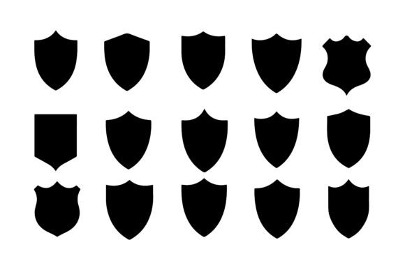 Download Set of Shield Silhouettes Pack - Silhouette Collection